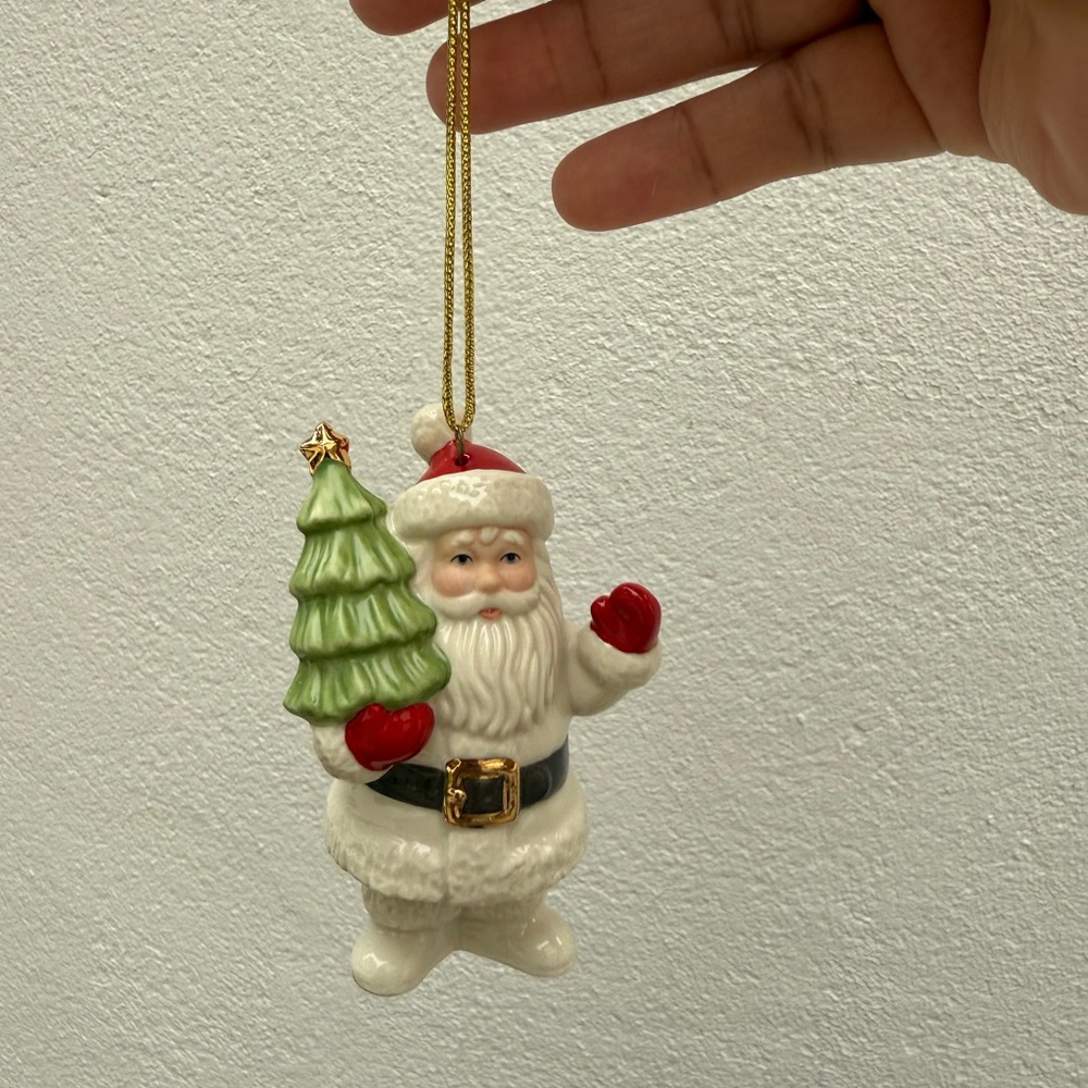 Lenox Santa Ornament 2017‎ Very Merry 3" Porcelain Christmas Holiday B